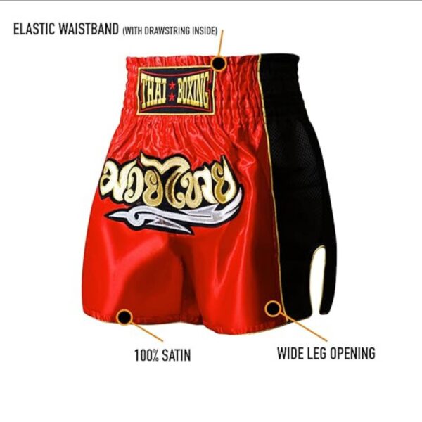 buy may thai trunks red